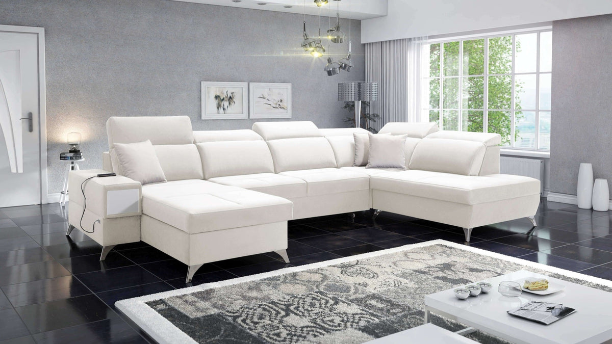 U-shaped Porto VI corner sofa bed, pull-out – left-hand