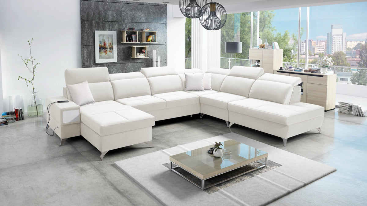 U-shaped Porto X corner sofa bed, pull-out – left-hand