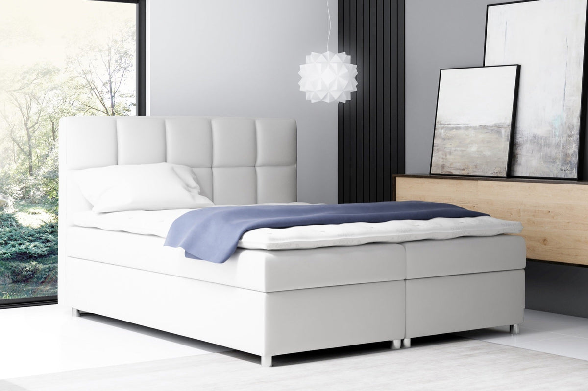 Poli continental bed with a bedding storage compartment – Soft 17 – front view – image 1