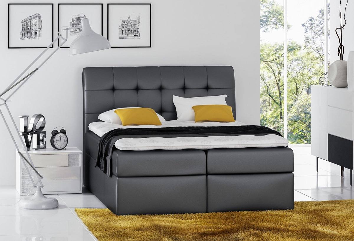Top continental bed with a bedding storage compartment – Soft 11 – front view – image 1