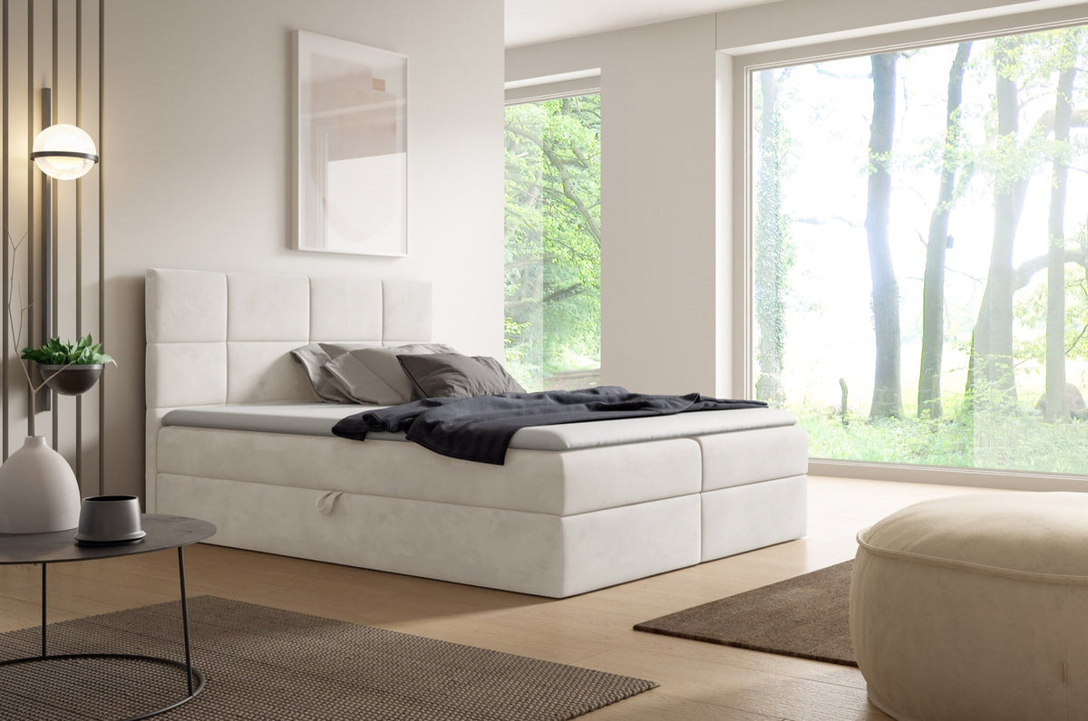 Feron continental bed with a bedding storage compartment – Fresh 01 – front view – image 1