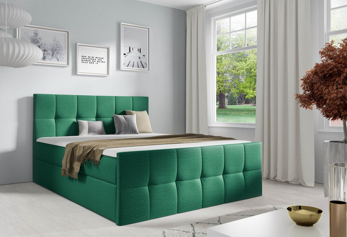 Aurevo continental bed with storage for bedding – Fancy 36 – front view – image 1