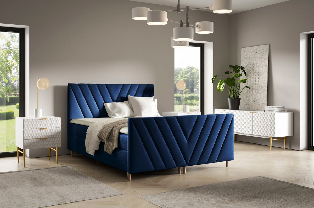 Karo Plus continental bed with a bedding storage compartment – Fresh 11 – front view – image 1