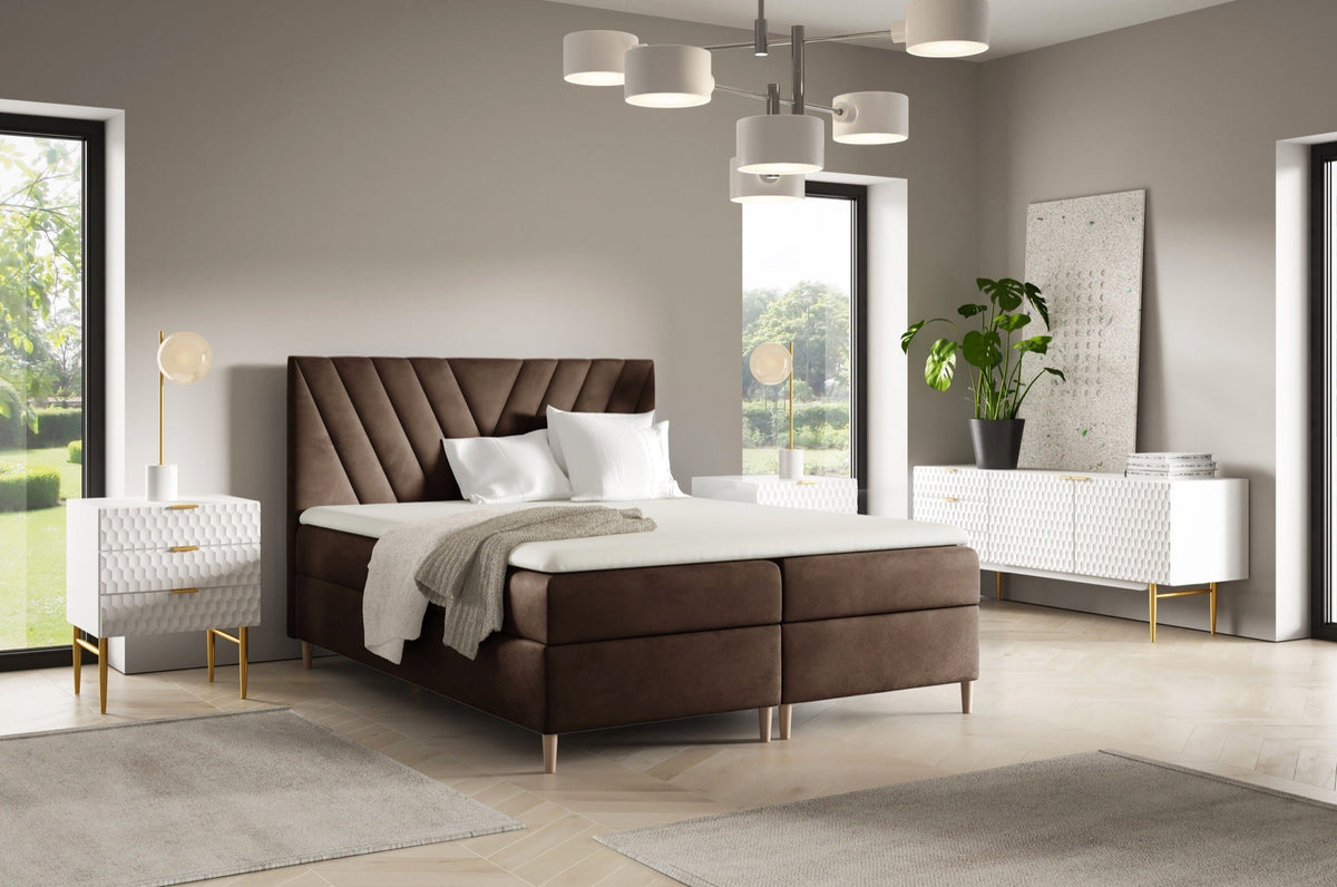 Karo continental bed with a bedding storage compartment – Fresh 4 – front view – image 1
