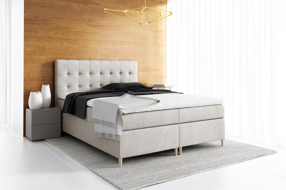 Kavon continental bed with a bedding storage compartment – Jasmine 21 – front view – image 1
