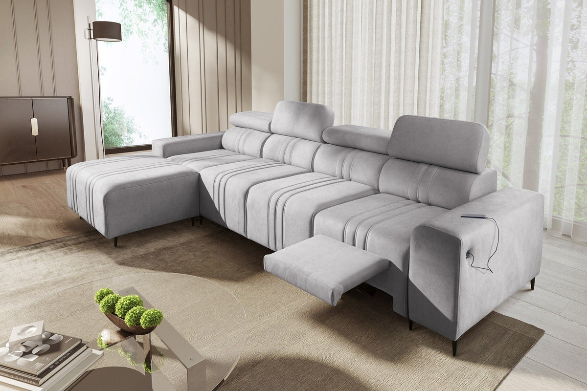 Verona XII Mix corner sofa bed and recliner – right-hand