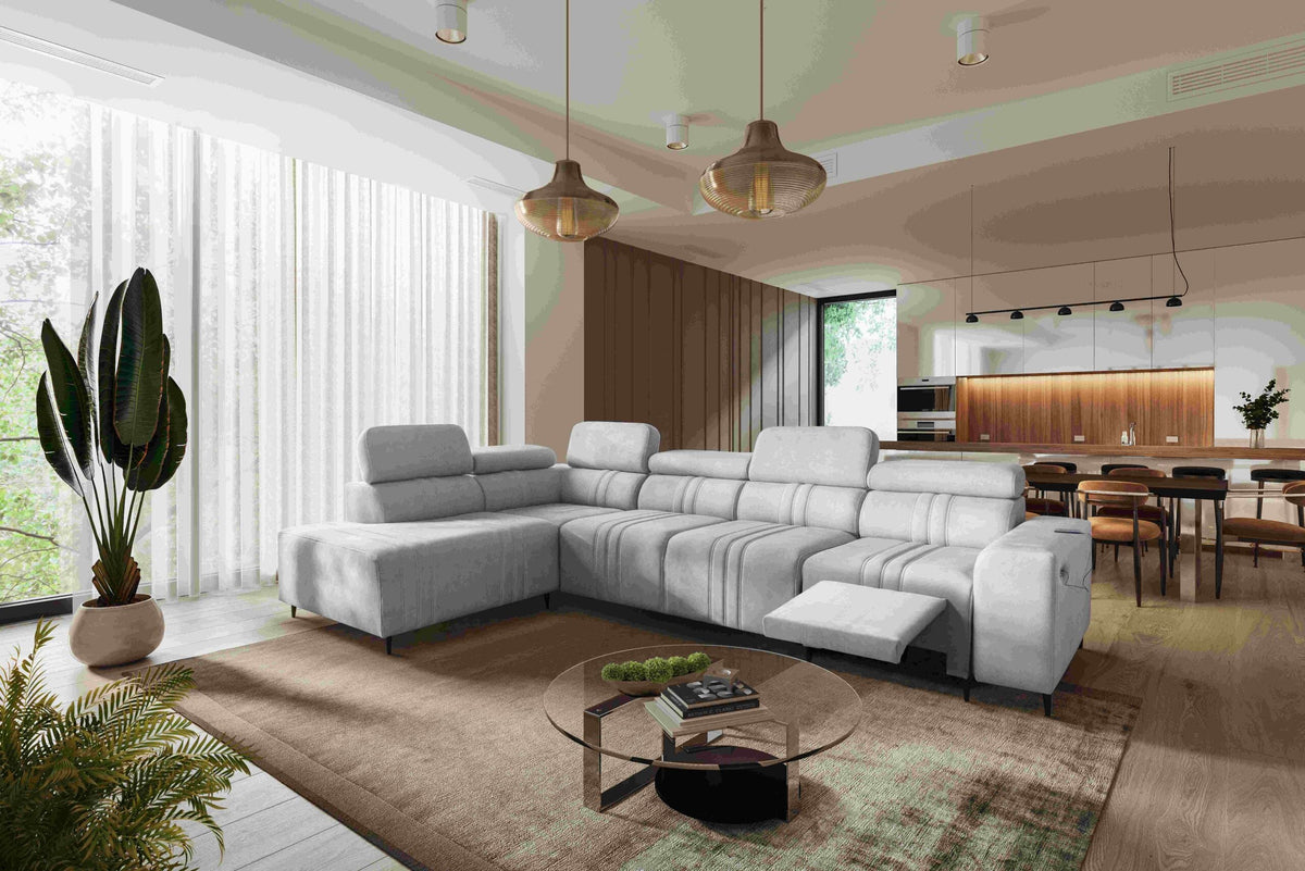 Verona XI Mix corner sofa bed and recliner – right-hand