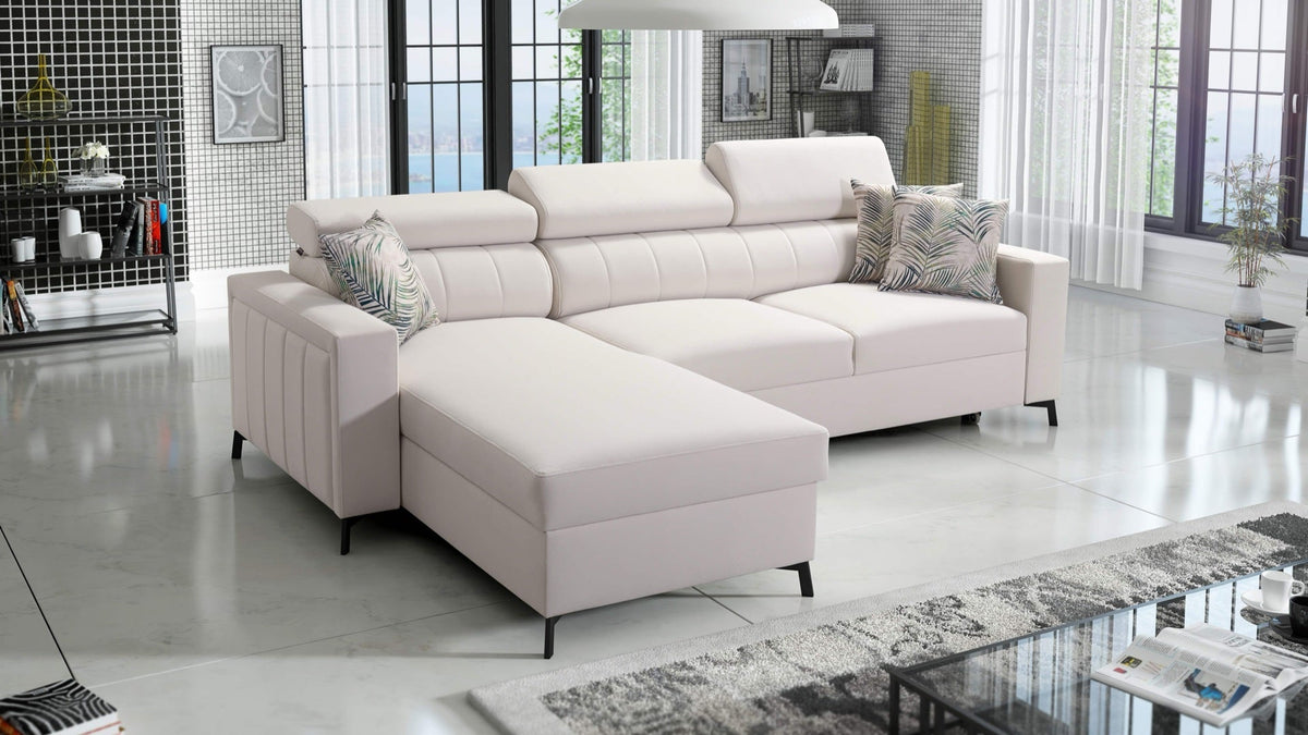 Arco I Maxi corner sofa bed – headrests – left-hand