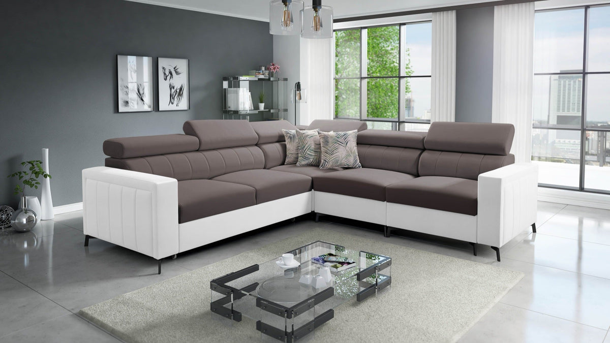 Arco IV Corner sofa bed – eco-leather, right-hand