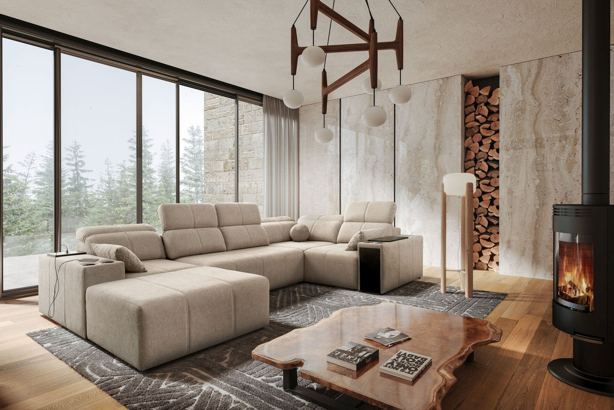 U-shaped Milano IV corner sofa bed – right-hand