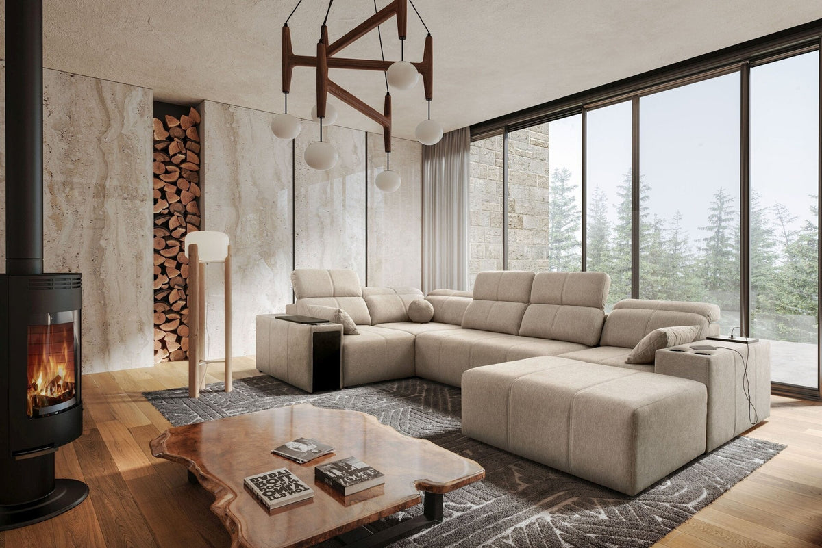 U-shaped Milano IV corner sofa bed – left-hand