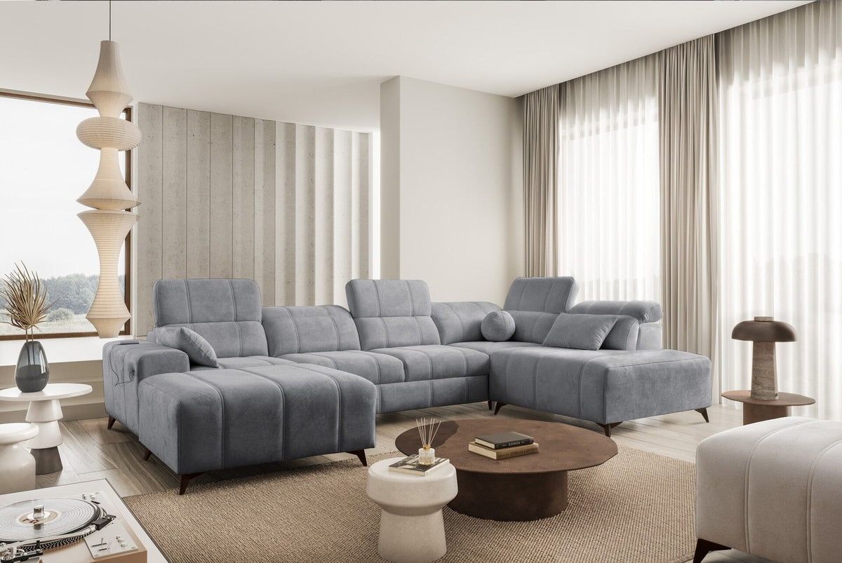 BALLAGIO VI U-shaped corner sofa bed – right-hand