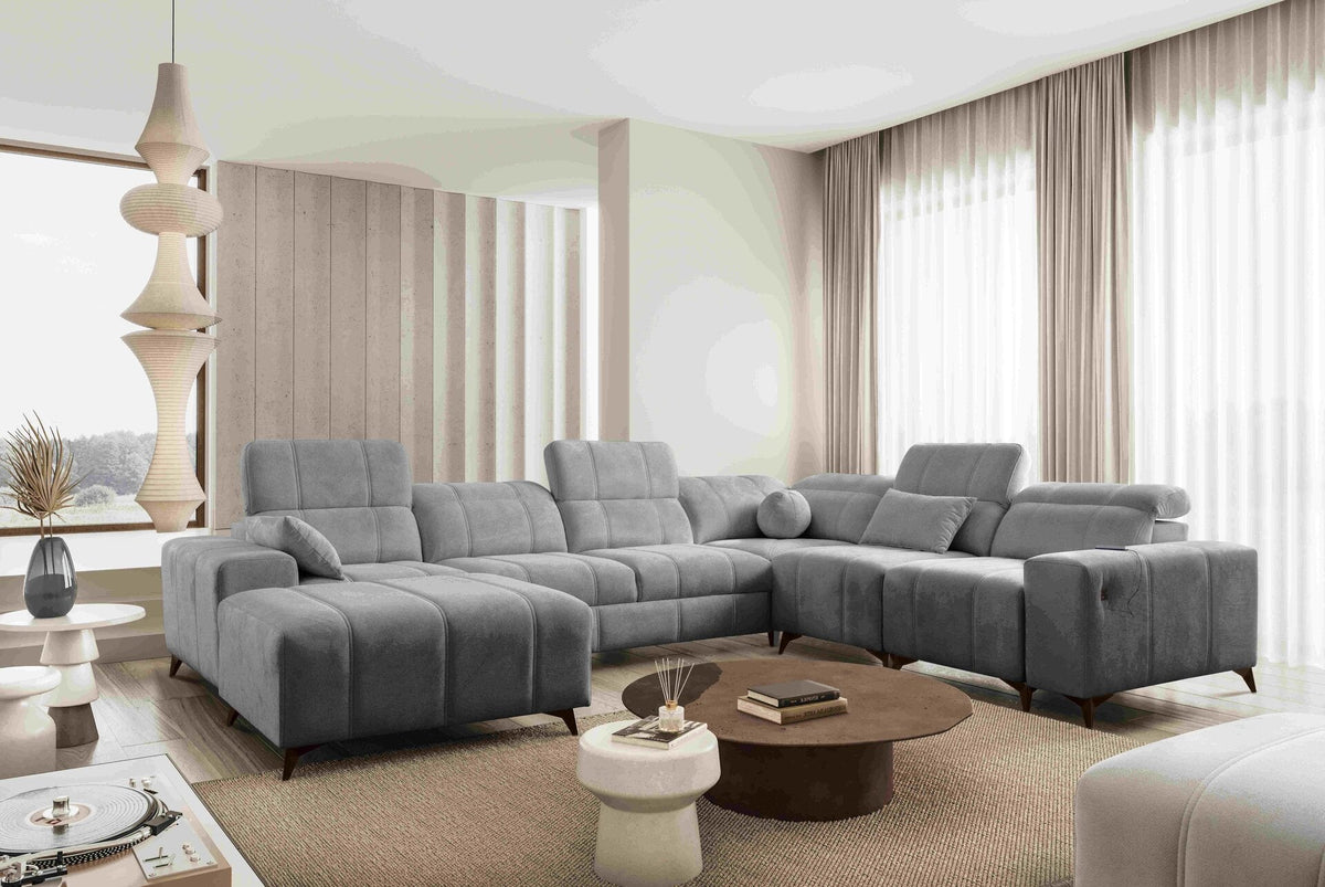BALLAGIO VIII U-shaped corner sofa bed – right-hand