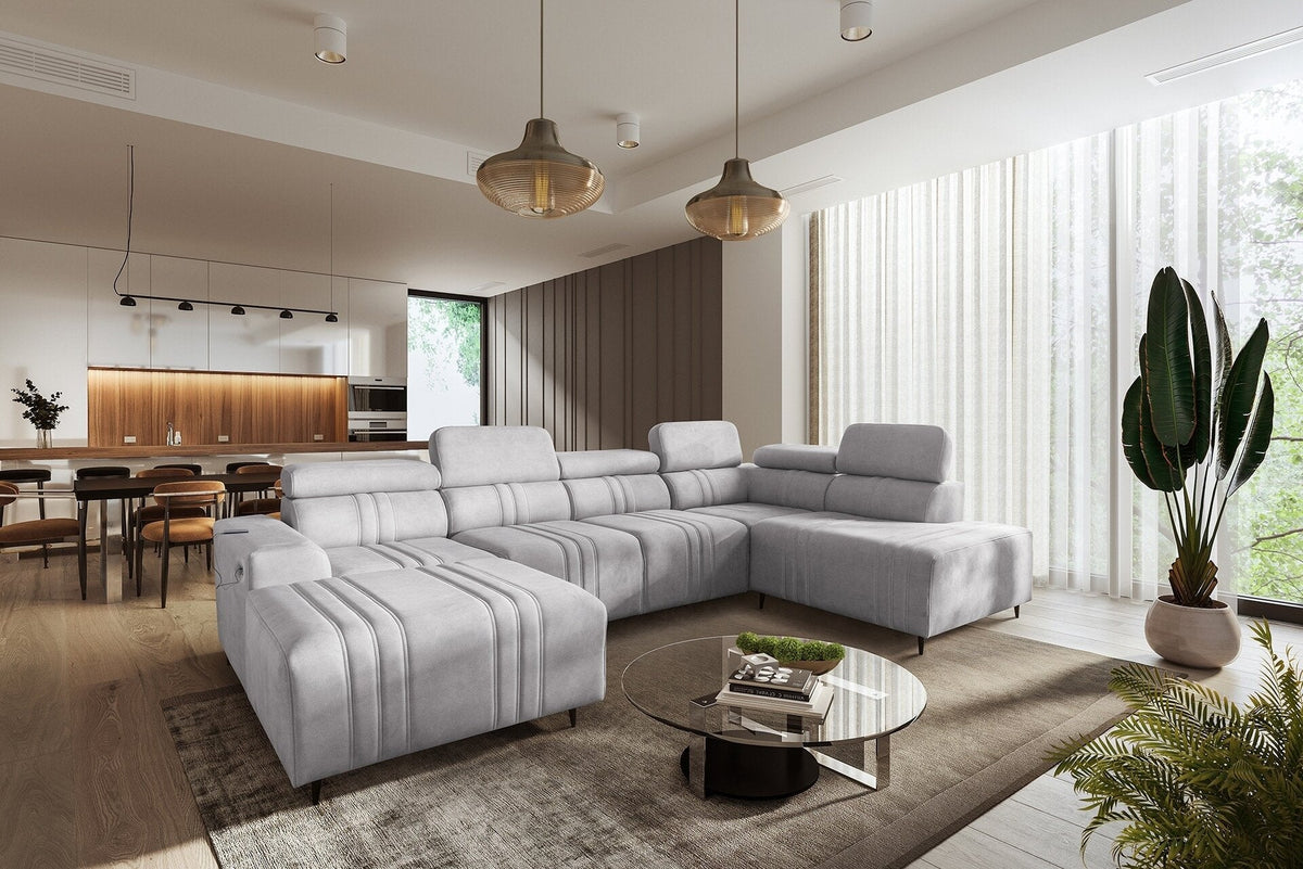 U-shaped Verona VI corner sofa bed – right-hand