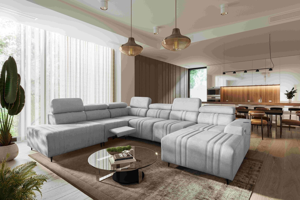U-shaped Verona X Mix corner sofa bed – left-hand
