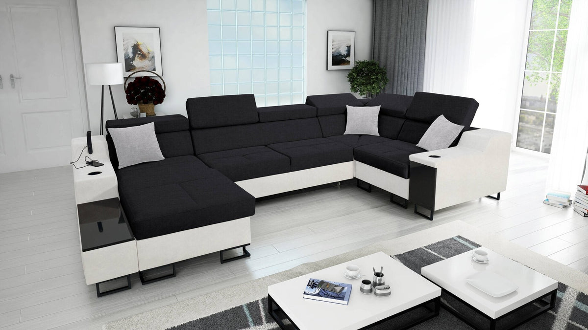 U-shaped Avanti IV Maxi corner sofa – eco-leather, left-hand