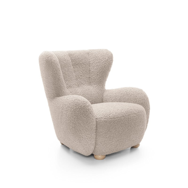 CIRO armchair with a wide seat and wooden legs – Rolf 02 – front view – image 1