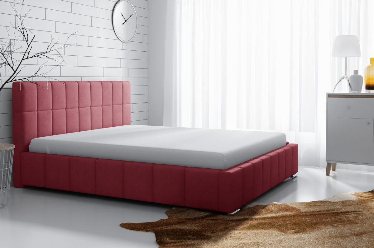 Imperia upholstered bed with a bedding storage compartment – Magic Velvet 2231 – front view – image 1