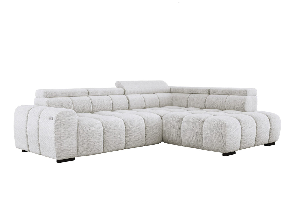 BULL L Right-hand Corner Sofa with Electrical Adjustment – Eden 01 – front view – image 1