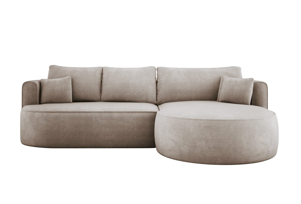 FIORE L freestanding left-hand corner sofa – Memphis 05 – front view – image 1