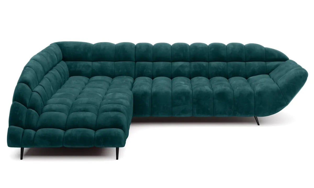 GAPPA Left-hand corner sofa with electric seat adjustment – Monolith 37 Green – image 1