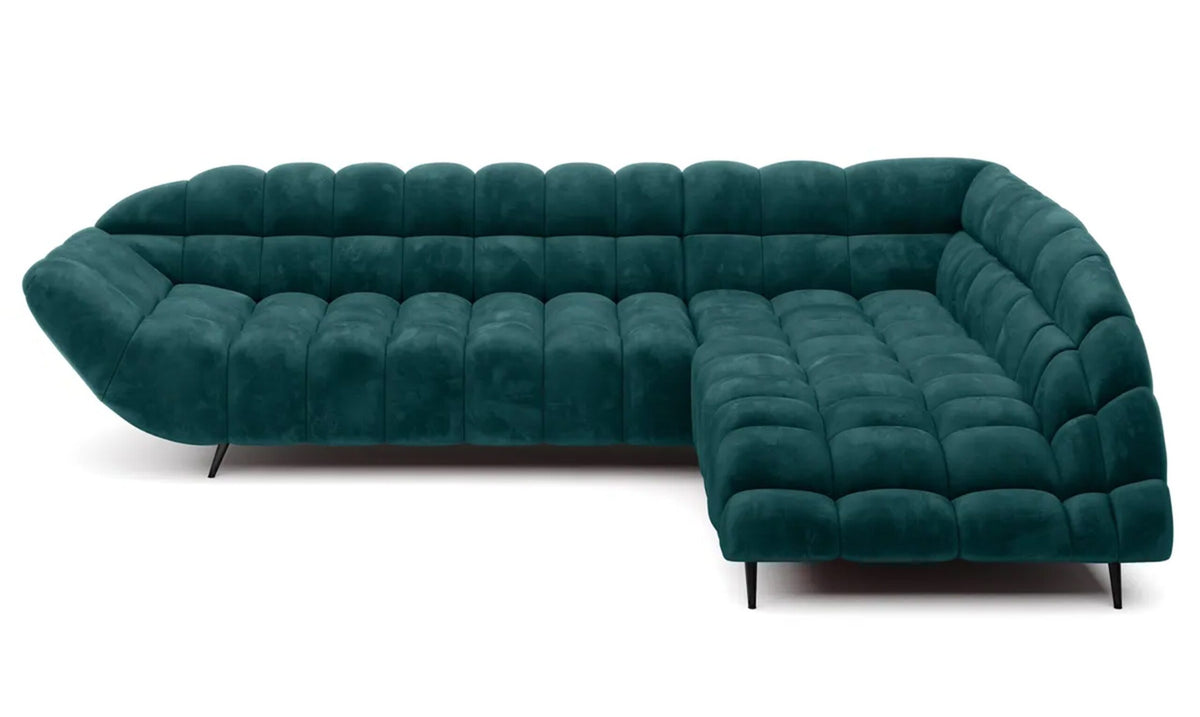 GAPPA Right-hand corner sofa with electric seat adjustment – Monolith 37 Green – image 1