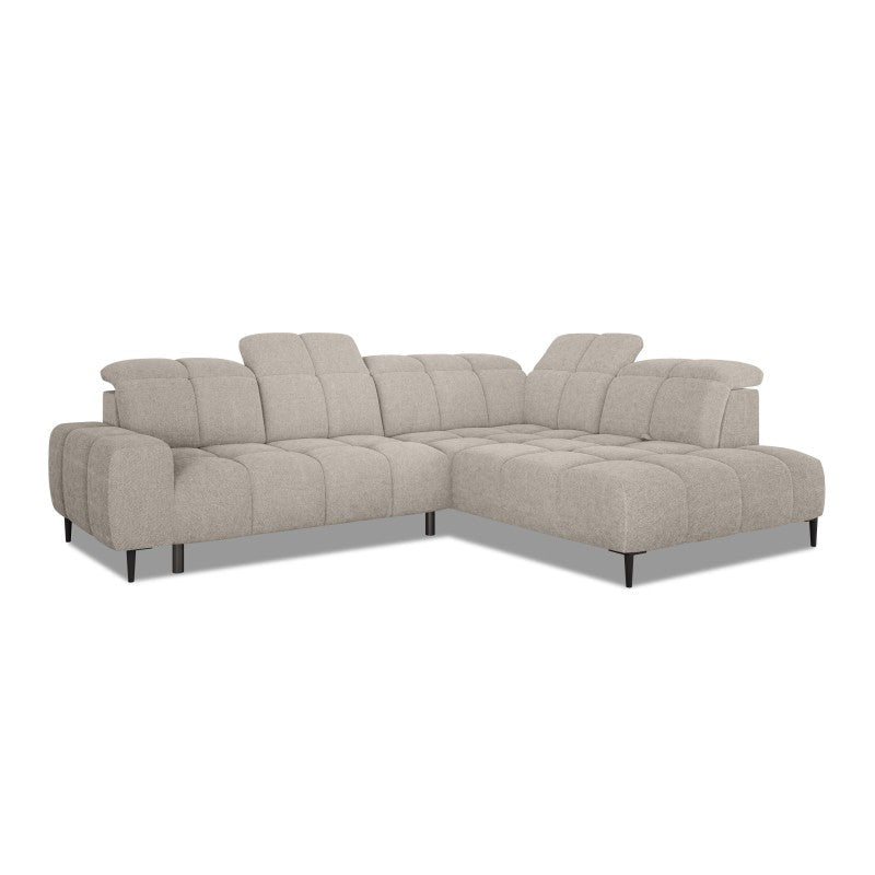GIOVANNI L right-hand corner sofa with electrically extendable seat – Austiin 02 – front view – image 1