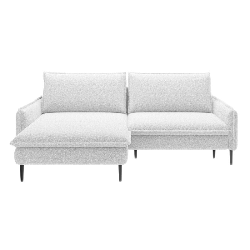 GLOSSY Left-hand corner sofa bed, set with Bubble 01 pillows
