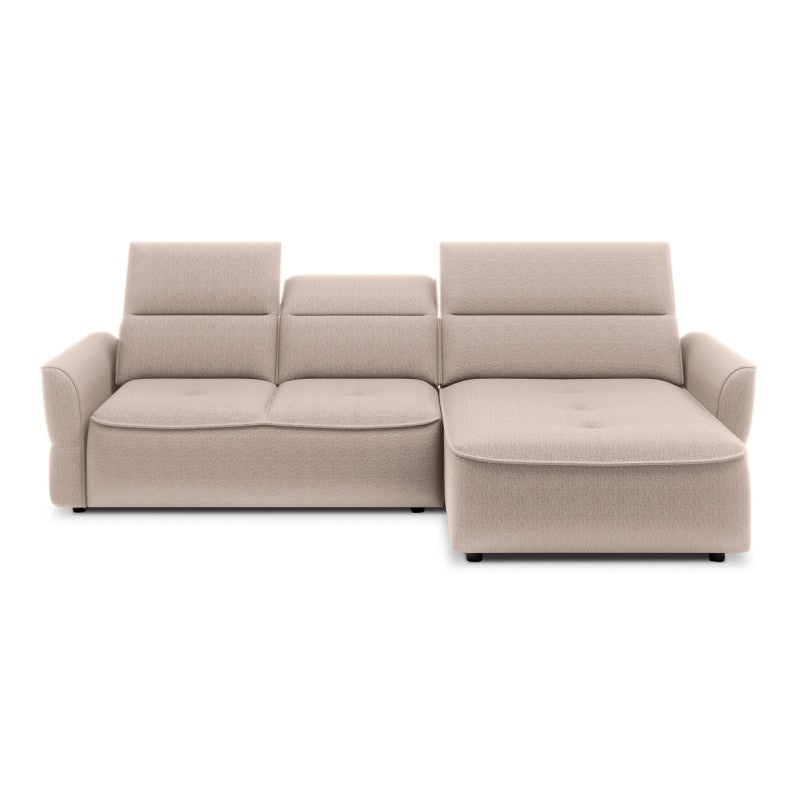 MURILLO S Right-hand corner sofa with electric seat adjustment – Vogue 01 – front view – image 1