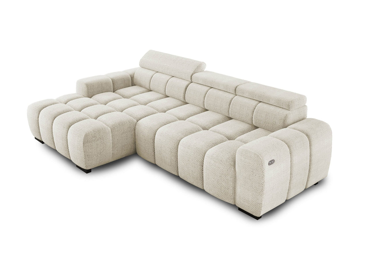 OMBO S Left-hand Corner Sofa with Electrical Adjustment – Eden 01 – front view – image 1