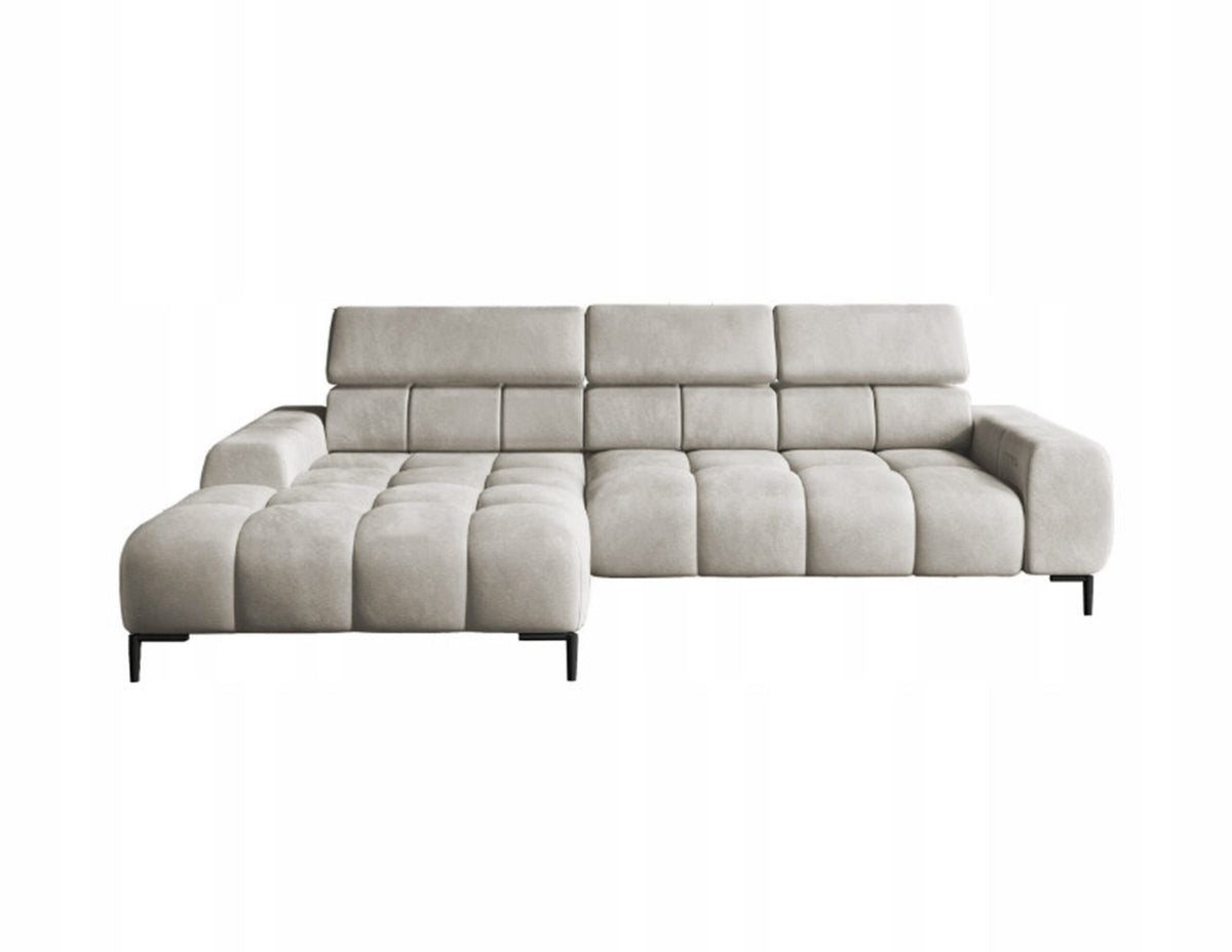 PLAZA Mini freestanding left-hand corner sofa – Monolith 02 – front view