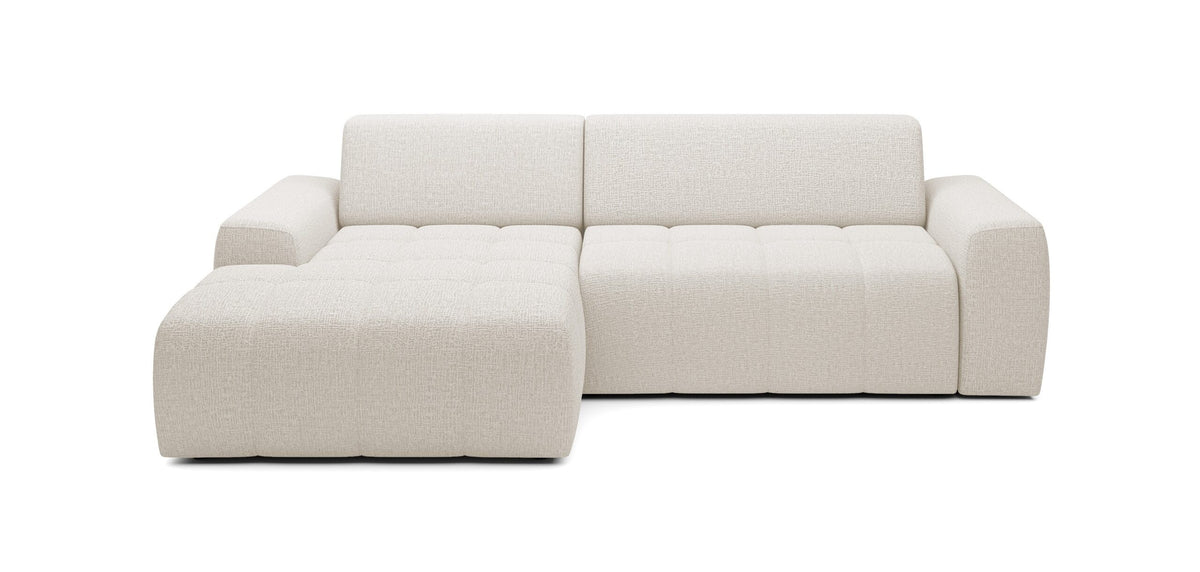 SAVIO Left-hand corner sofa with electric seat adjustment – Kansas 02 Light beige – image 1