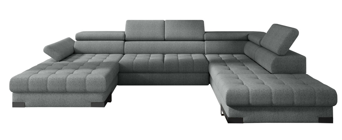 SELVA XL Right-hand corner sofa bed with storage – Austin 05 Light brown – image 1