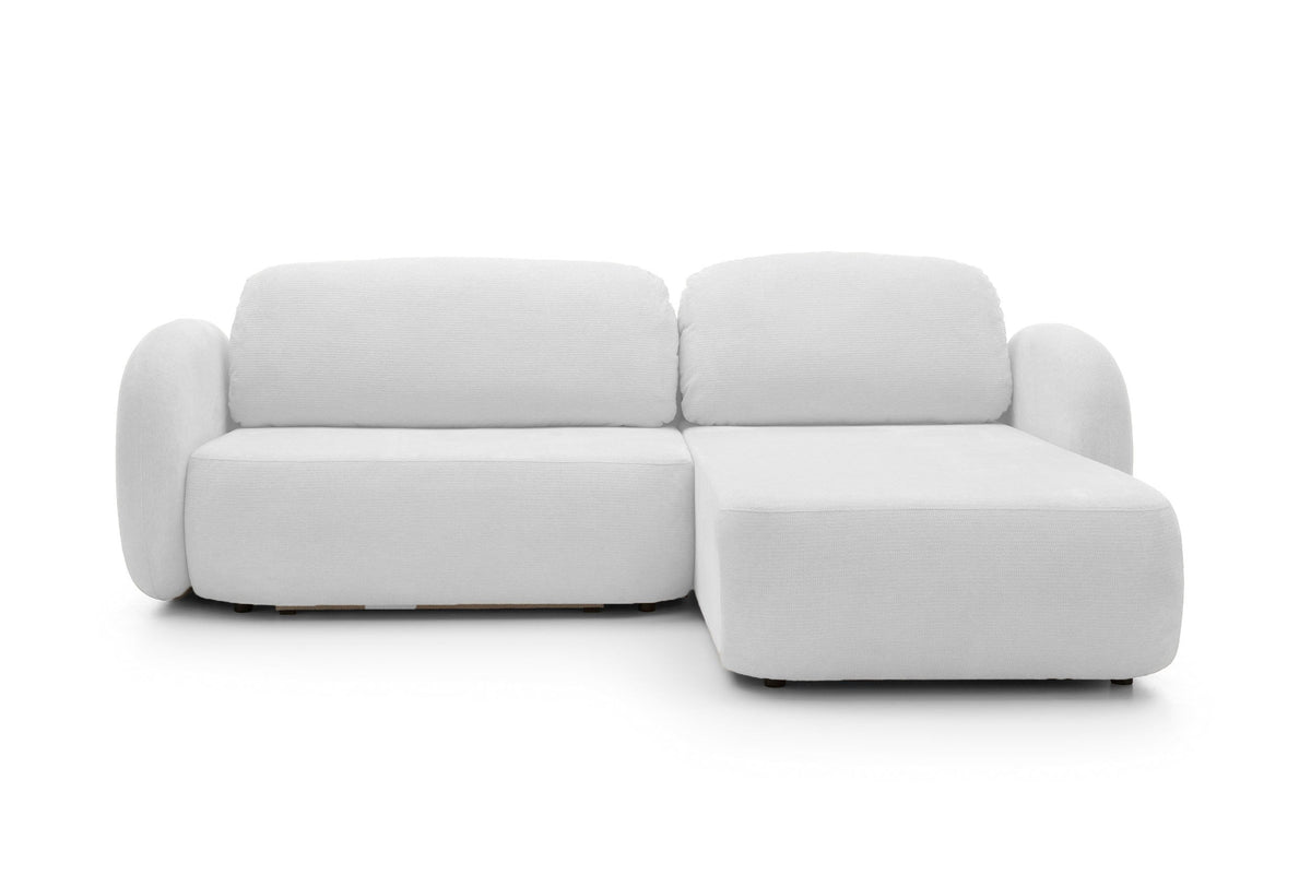 Freestanding corner sofa OLIO right arrangement – Aragon 01 – front view – image 1