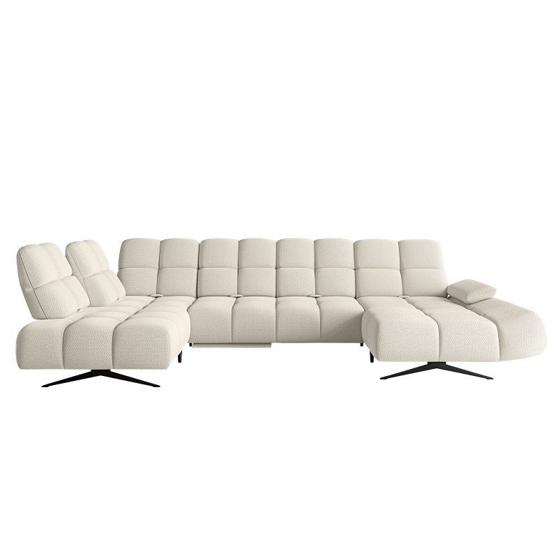PRADO XL corner sofa left-hand adjustable seat and armrest – Curio 02 – front view – image 1