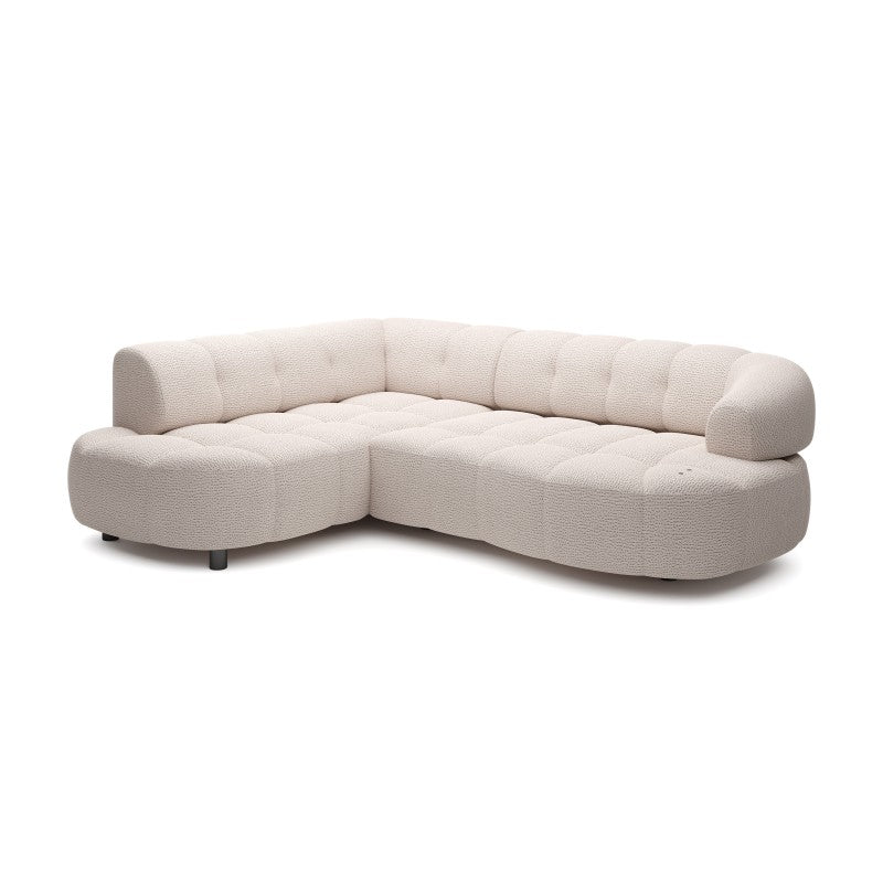 VELPA L left-hand corner sofa with electric seat adjustment – Jaguar 02 – front view – image 1