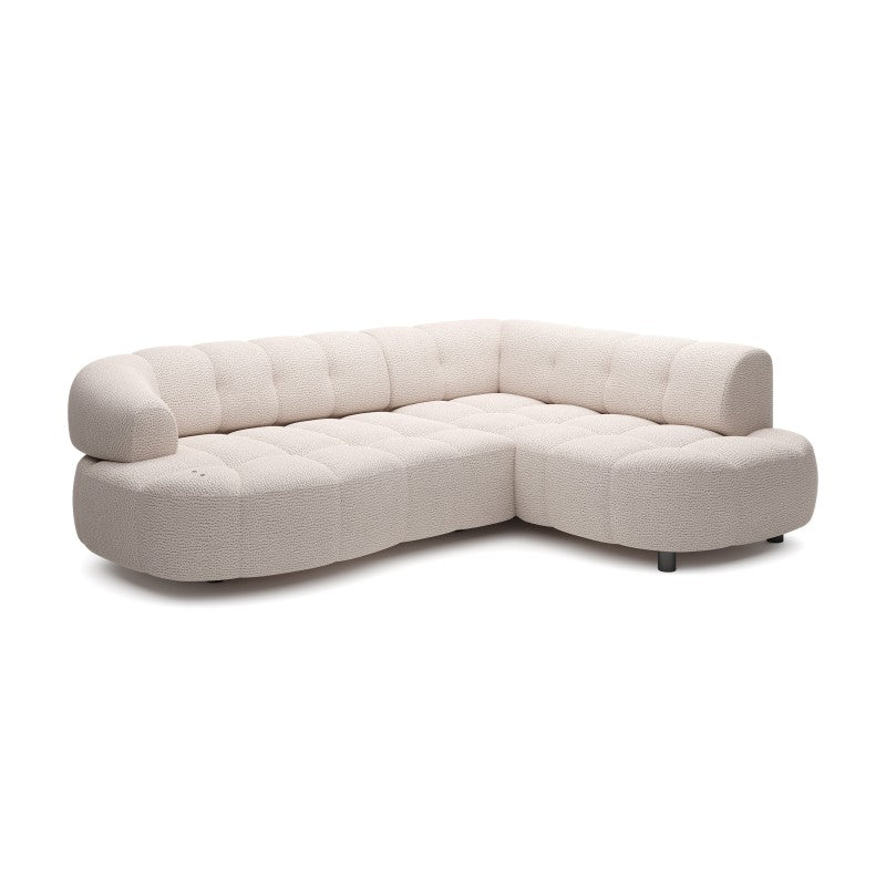 VELPA L right-hand corner sofa with electric seat adjustment – Jaguar 02 – front view – image 1