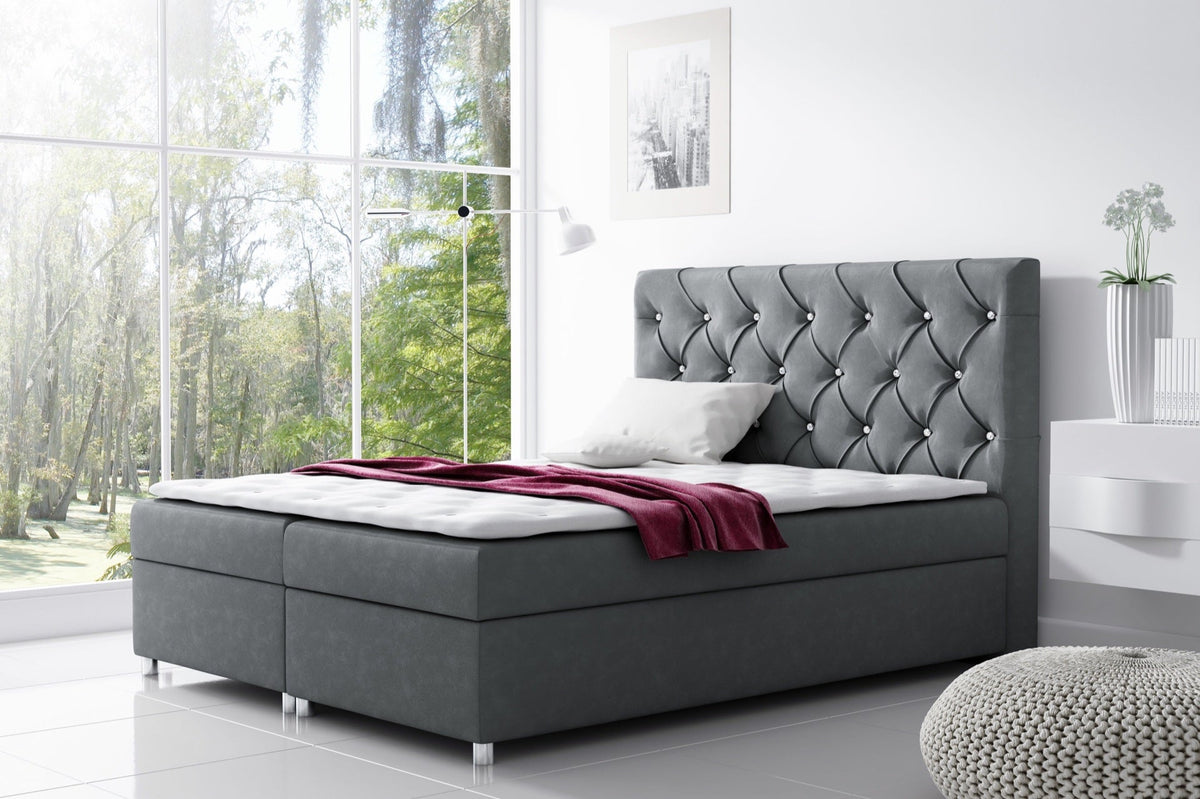 Nero continental bed with a bedding storage compartment – Primo 8804 – front view – image 1