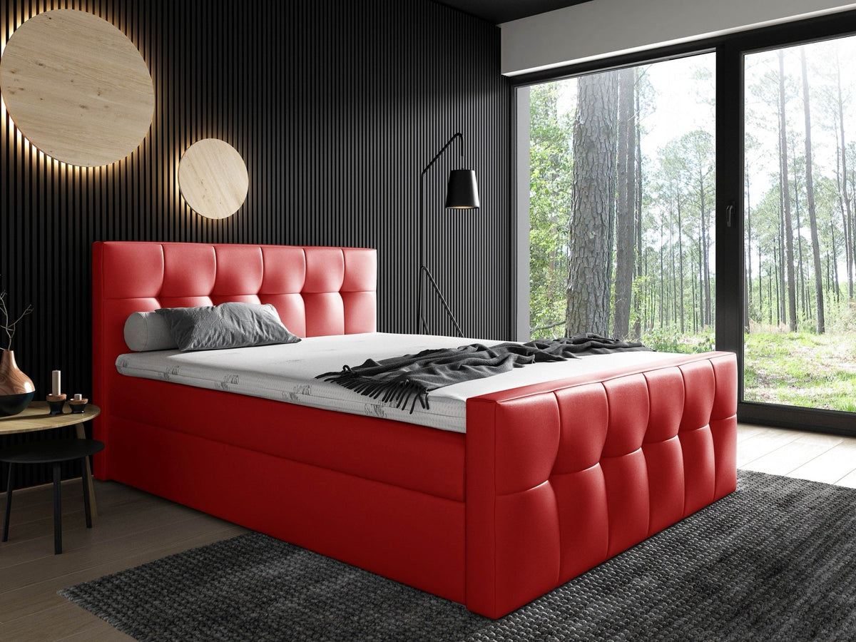 Silva continental bed with a bedding storage compartment – Soft 10 – front view – image 1