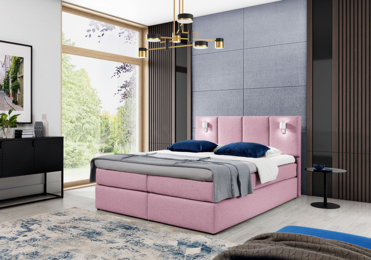 Forma continental bed with sensory lighting, Raquel 1 – Raquel 1 – front view – image 1