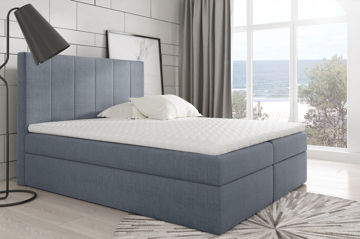 Empire continental bed with a bedding storage compartment – Inari 81 – front view – image 1