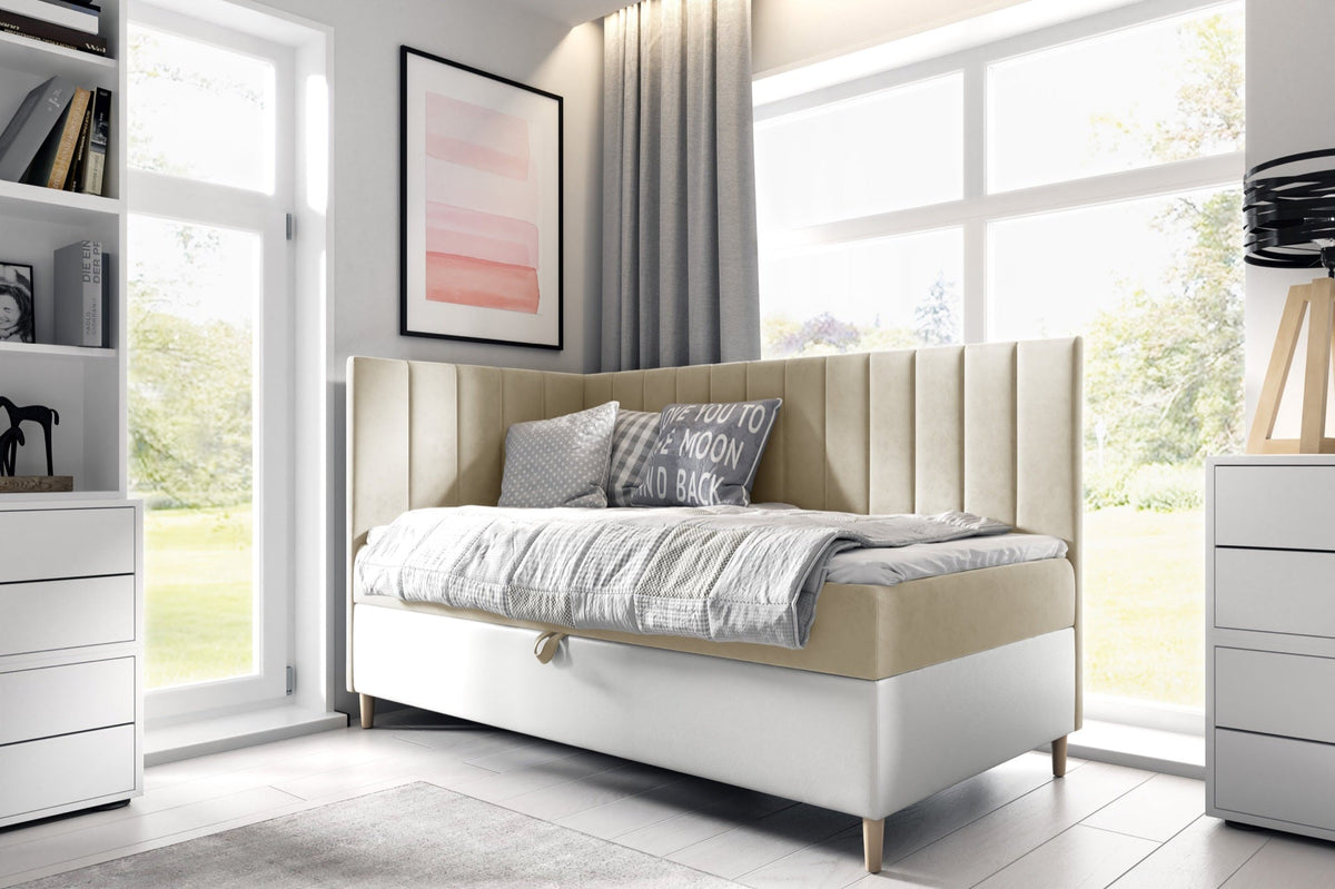 Vitro III youth bed with a bedding storage compartment – Fresh 1 – front view – image 1