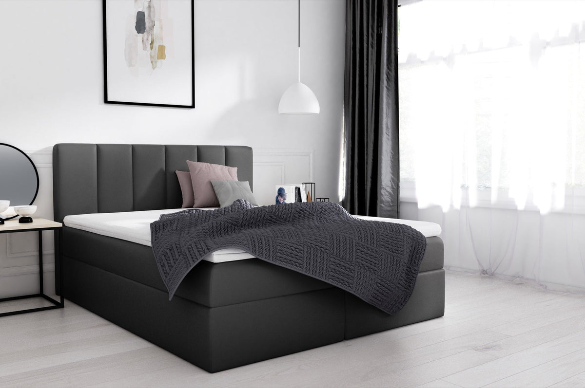 Obano continental bed with a bedding storage compartment – Soft 11 – front view – image 1