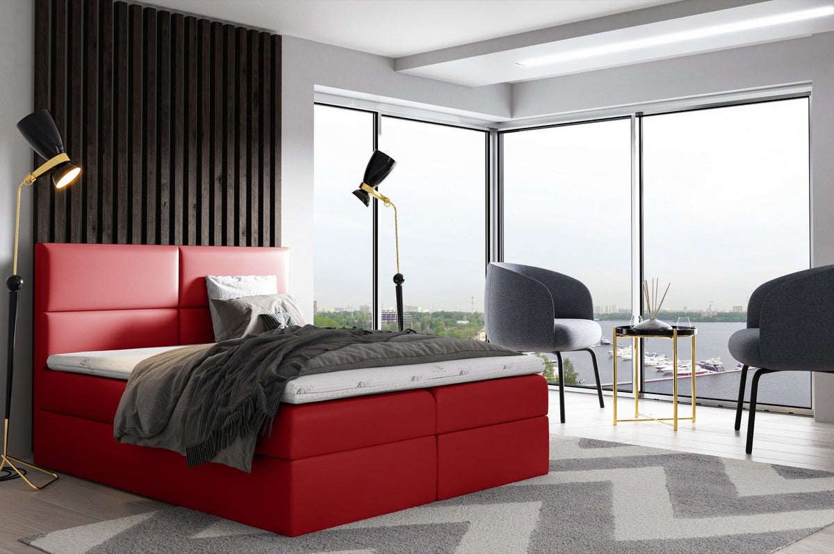 Voltar continental bed with a bedding storage compartment – Soft 10 – front view – image 1