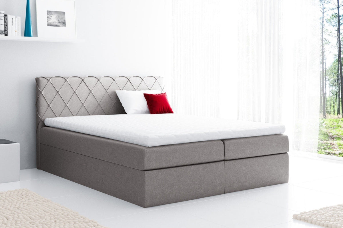 Rinovo continental bed with a bedding storage compartment – Riviera 16 – front view – image 1