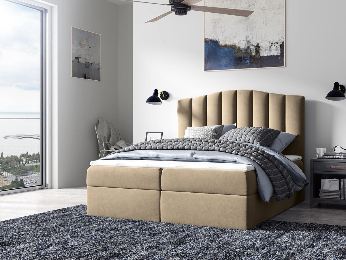 Aravio continental bed with a bedding storage compartment, Casablanca 2303 – Casablanca 2303 – front view – image 1