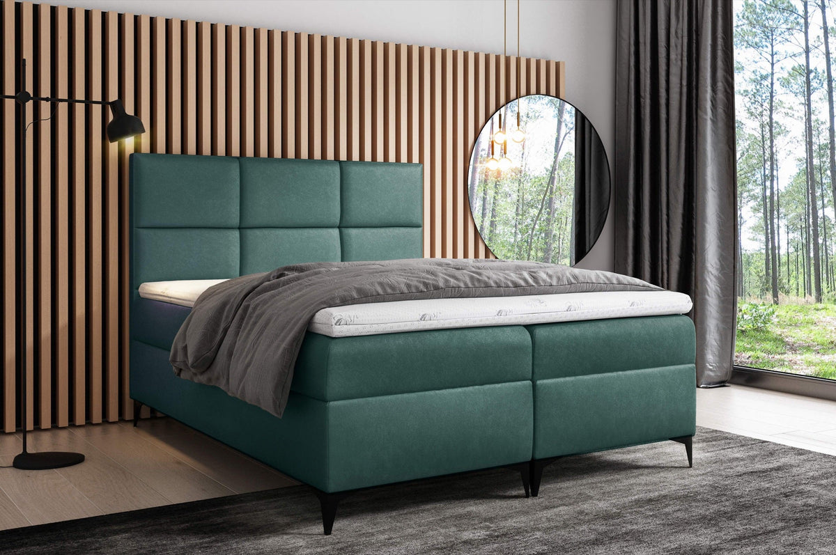 Qurio continental bed with storage for bedding – Fancy 36 – front view – image 1