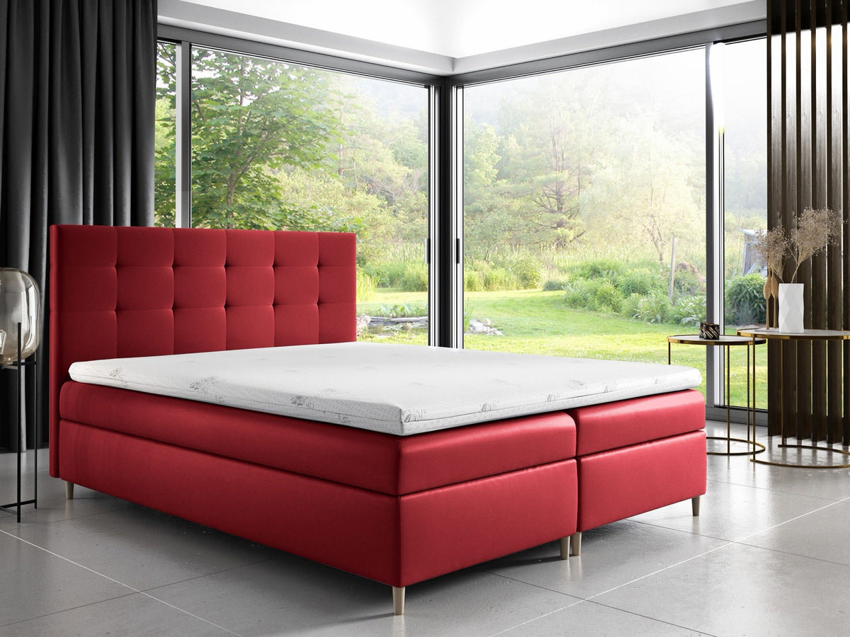 Tivaro continental bed with a bedding storage compartment – Soft 10 – front view – image 1