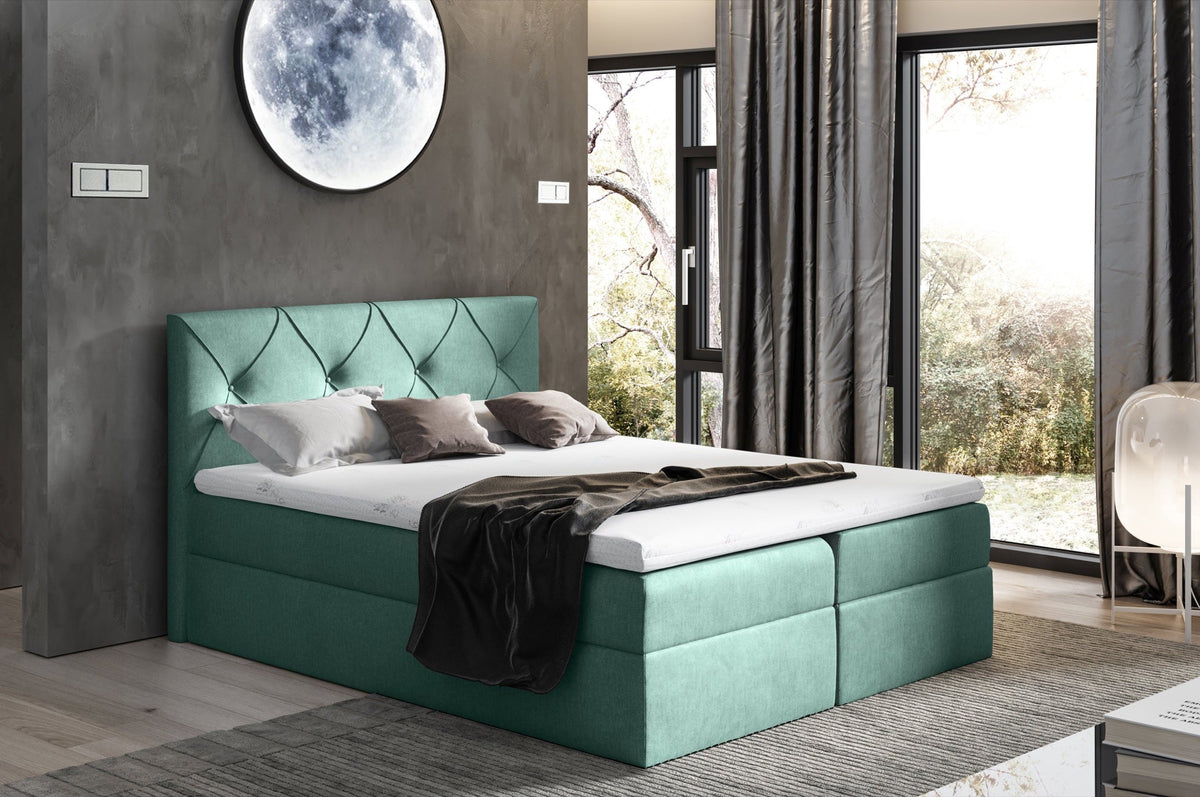 Virox continental bed with storage for bedding – Fancy 36 – front view – image 1