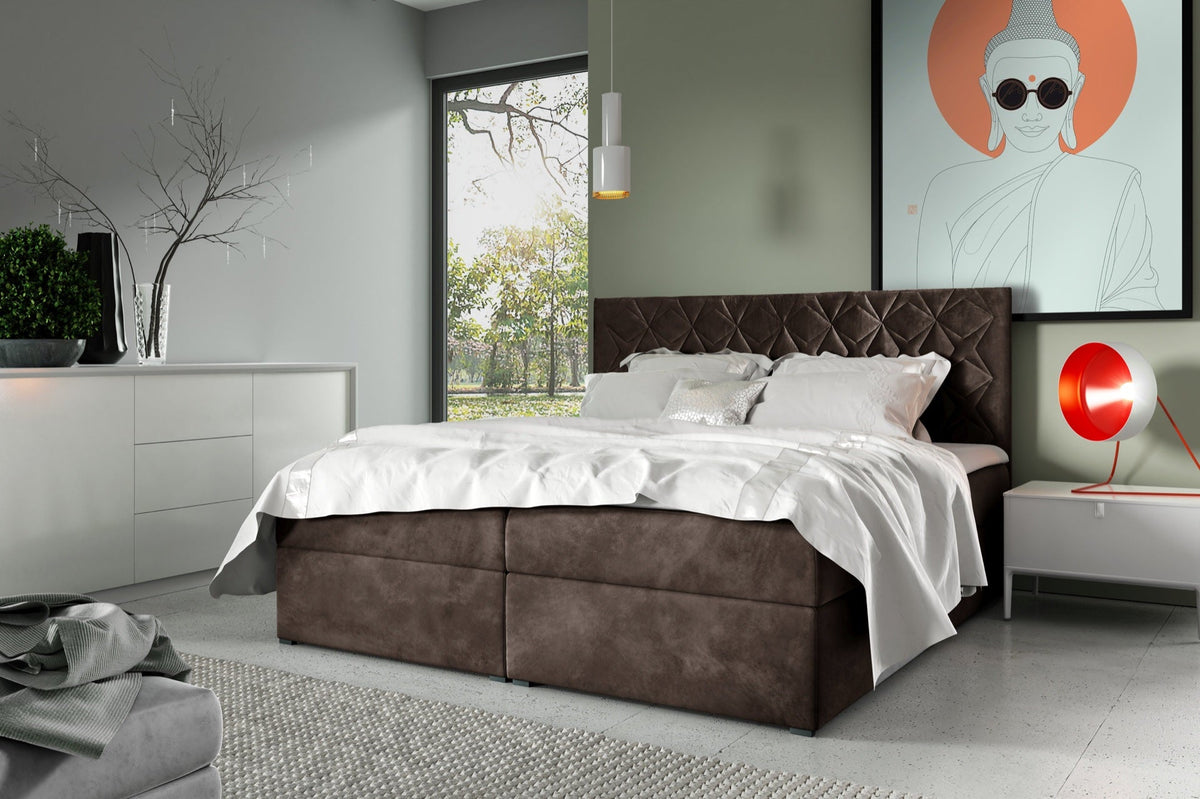 Zendo VII continental bed with a bedding storage compartment – Fresh 2 – front view – image 1